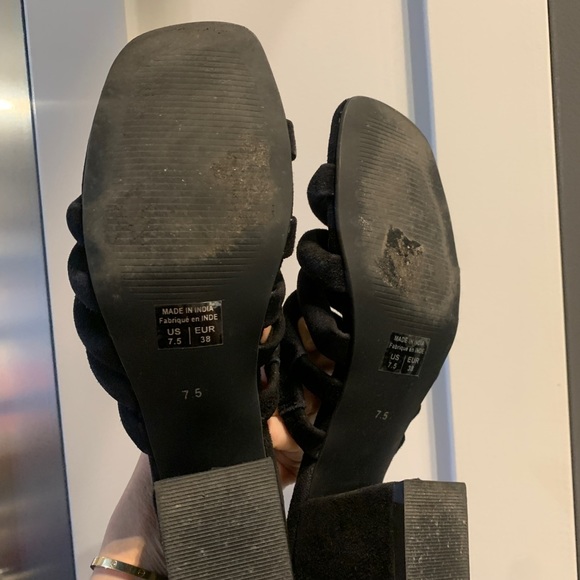 Little Burgundy Women’s Strappy Heeled Slippers - Picture 6 of 7